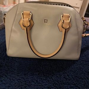 Kate Spade gray and tan crossbody purse